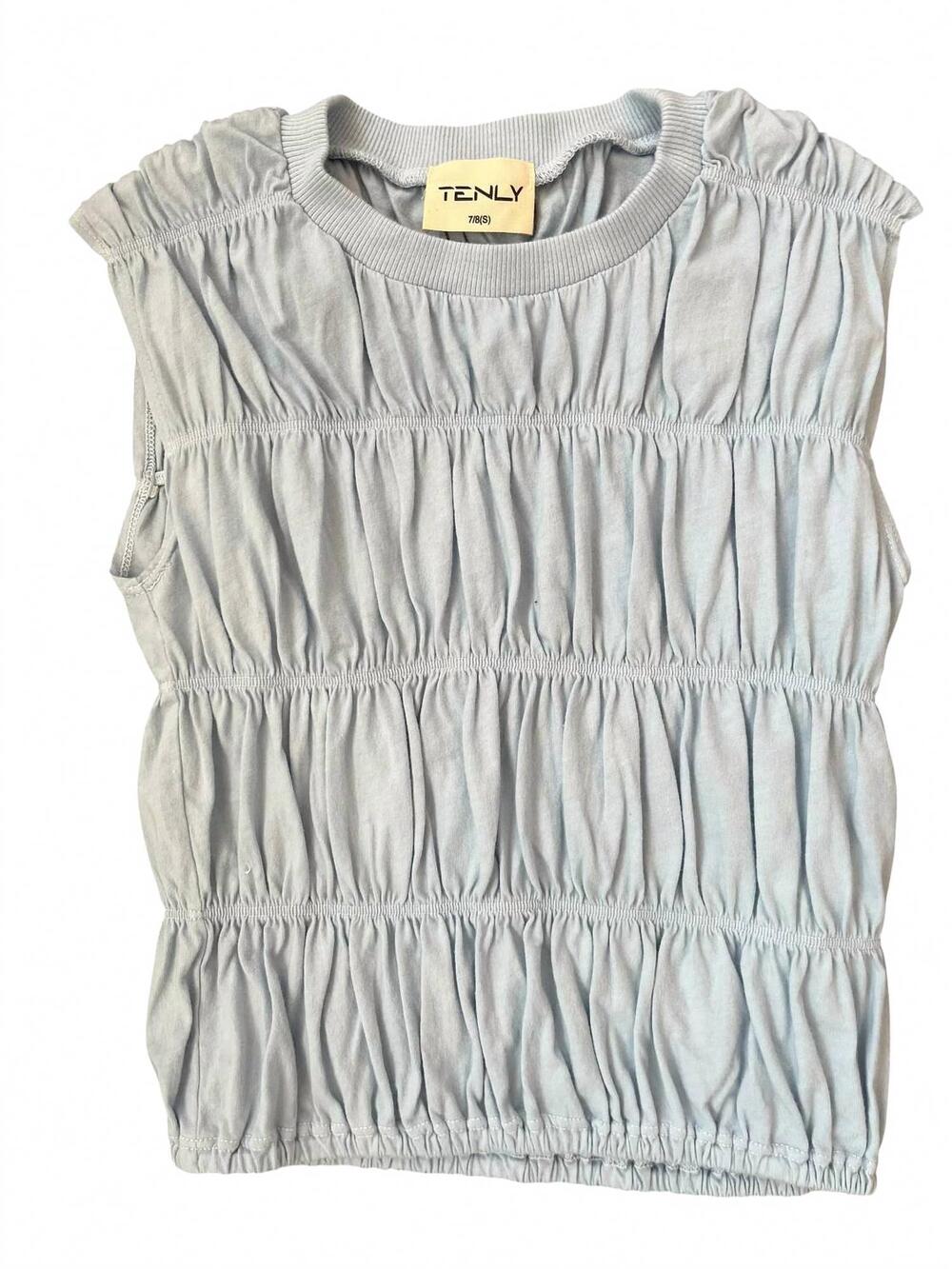 NEW TENLY girls ruched tank top in saltwater taffy